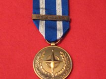 FULL SIZE NATO MEDAL WITH NTM IRAQ CLASP MEDAL