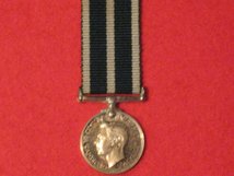 MINIATURE ROYAL NAVAL RESERVE LSGC MEDAL GVI 2ND TYPE 1941 - 1958 CONTEMPORARY MEDAL WITH OLD RIBBON
