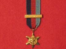 MINIATURE 1939 1945 STAR MEDAL WITH FRANCE AND GERMANY CLASP