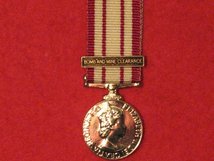 MINIATURE NAVAL GENERAL SERVICE MEDAL 1915 1962 BOMB AND MINE CLEARANCE CLASP MEDAL EIIR