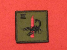 TACTICAL RECOGNITION FLASH BADGE ROYAL AIR FORCE 3 SQN SQUADRON OLIVE GREEN RED DAGGER RAF TRF BADGE