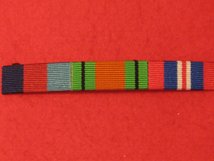 1939 1945 STAR AND DEFENCE MEDAL AND END OF WAR WW2 RIBBON BAR SEW ON BAR
