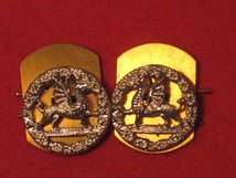 ROYAL WELSH FUSILIERS REGIMENT MILITARY COLLAR BADGES