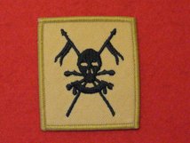 TACTICAL RECOGNITION FLASH BADGE QUEENS ROYAL LANCERS BUFF TRF BADGE