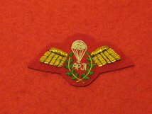 MESS DRESS ARMY PARACHUTE JUMP INSTRUCTOR APJI GOLD ON RED BADGE