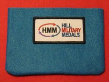 FULL SIZE MEDAL POUCH BRIGHT BLUE 3-4 MEDAL BAG