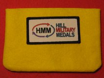FULL SIZE MEDAL POUCH BRIGHT YELLOW 3-4 MEDAL BAG