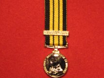 MINIATURE AFRICA GENERAL SERVICE MEDAL GV GAMBIA 1901 SILVER CLASP MEDAL