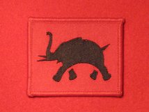 BRITISH ARMY 4 CORPS FORMATION BADGE WW2 ELEPHANT ON RED BADGE