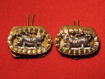 LEICESTERSHIRE MILITARY COLLAR BADGES