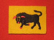 BRITISH ARMY 11TH ARMOURED DIVISION FORMATION BADGE WW2 CHARGING BLACK BULL LEFT FACING