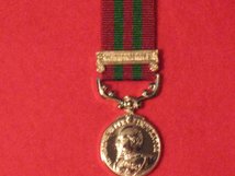 MINIATURE INDIA MEDAL 1895 1902 WITH WAZIRISTAN 1901 02 CLASP EDWARD VII MEDAL