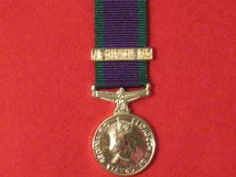 MINIATURE GSM MEDAL 1962 2007 WITH AIR OPS IRAQ CLASP MEDAL EIIR