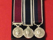 MINIATURE LSGC MEDAL SET OF 3 MEDALS - ARMY LSGC MEDAL- ROYAL NAVY LSGC MEDAL - ROYAL AIR FORCE LSGC MEDAL - WITH MEDAL BOX