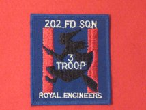 TACTICAL RECOGNITION FLASH BADGE 202 FD SQN ROYAL ENGINEERS TRF BADGE