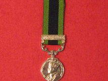 MINIATURE INDIA GENERAL SERVICE MEDAL IGS 1908 1935 WITH NORTH WEST FRONTIER 1935 CLASP MEDAL GV