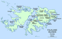Map of The Falkland Islands