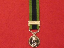 MINIATURE INDIA GENERAL SERVICE MEDAL IGS 1908 1935 WAZIRISTAN 1925 CLASP MEDAL GV