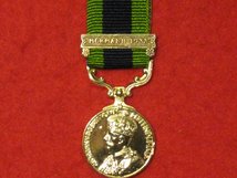 MINIATURE INDIA GENERAL SERVICE MEDAL IGS 1908 1935 MEDAL WITH MOHMAND 1933 (SILVER CLASP) MEDAL GV