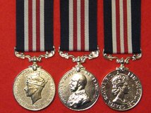 FULL SIZE SET OF 3 MILITARY MEDALS MM - GVI - GV - EIIR - MUSEUM STANDARD COPY MEDALS