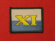 TACTICAL RECOGNITION FLASH BADGE 11TH SIGNALS REGIMENT TRF BADGE BLUE AND WHITE
