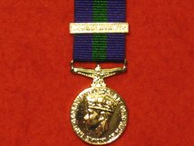 MINIATURE GSM 1918 1962 MALAYA MEDAL GVI