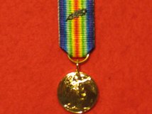 MINIATURE VICTORY MEDAL WORLD WAR 1 MEDAL WITH BRONZE MID MENTION IN DESPATCHES