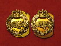 THE QUEENS BAYS MILITARY COLLAR BADGES
