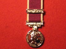 MINIATURE ARMY LSGC MEDAL LONG SERVICE GOOD CONDUCT MEDAL EIIR WITH 2ND AWARD BAR