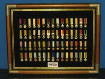 MINIATURE MEDAL SET 1 BRITISH CAMPAIGN MEDALS 1815 TO 2015 200 YEARS 60 MEDALS AND FRAME