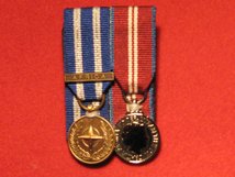 MINIATURE COURT MOUNTED NATO MEDAL WITH AFRICA CLASP QUEENS DIAMOND JUBILEE