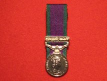 MINIATURE COURT MOUNTED GSM MEDAL NORTHERN IRELAND CLASP MEDAL