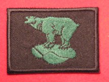 BRITISH ARMY 49TH INFANTRY DIVISION WEST RIDING FORMATION BADGE WW2 GREEN POLAR BEAR BADGE