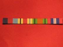 1939 1945 STAR AND AFRICA STAR AND DEFENCE MEDAL AND END OF WAR WW2 RIBBON BAR SEW ON BAR